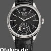 Super Clone Men's Rolex Cellini Dual Time 39mm Men's-50529-Black Guilloche Dial Black