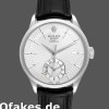 Super Clone Men's Rolex Cellini Dual Time 39mm Men's-50529-Silver Dial Silver