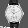 Super Clone Men's Rolex Cellini Dual Time 39mm Men's-50529-Silver Dial Silver