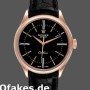 Super Clone Men's Rolex Cellini Time 39mm Men's-50505-Black Leather Strap-Black Dial Black