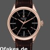 Super Clone Men's Rolex Cellini Time 39mm Men's-50505-Brown Leather Strap-Black Dial Black