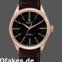 Super Clone Men's Rolex Cellini Time 39mm Men's-50505-Brown Leather Strap-Black Dial Black