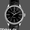 Super Clone Men's Rolex Cellini Time 39mm Men's-50509-Black Leather Strap-Black Dial Black
