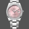 Super Clone Women's Rolex Datejust 36-126284RBR 0024, Pink Roman Dial, Diamond, Women’s Pink Dial Roman Numeral Hour Markers
