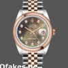 Super Clone Unisex's Rolex Datejust 36mm Unisex-116201-Black Mother of Pearl Dial MOP