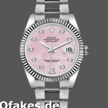 Super Clone Women's Rolex Datejust 36mm Women's-116234-Mother of Pearl-Pink Diamond Dial Pink MOP Diamonds