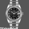 Super Clone Unisex's Rolex Datejust 36mm Unisex-116234-Roman Numeral-Black Dial Black