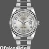 Super Clone Unisex's Rolex Datejust 36mm Unisex-116234-Silver Dial-Fluted Bezel Silver