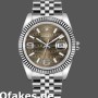 Super Clone Unisex's Rolex Datejust 36mm Unisex-116234-Stainless Steel Case-Bronze Dial Waves Bronze Diamonds