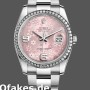 Super Clone Women's Rolex Datejust 36mm Women's-116244-Stainless Steel-Pink Floral Dial Pink