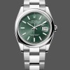 Super Clone Unisex's Rolex Datejust 36mm Unisex-126200-Green Index Dial-Stainless Steel Green Dial