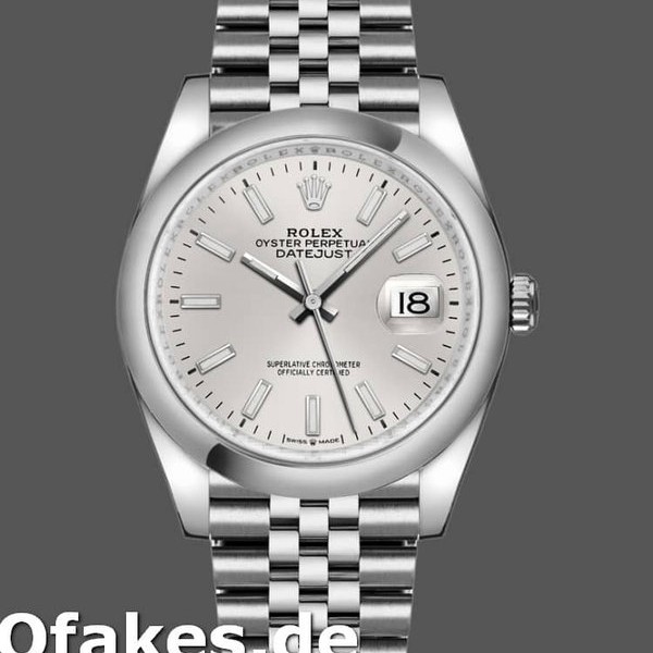 Super Clone Unisex's Rolex Datejust 36mm Unisex-126200-Silver Dial-Stainless Steel Silver