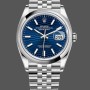 Super Clone Unisex's Rolex Datejust 36mm Unisex-126200-Stainless Steel-Automatic Blue Motif Wave Dial Blue