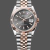 Super Clone Unisex's Rolex Datejust-126231, Two-Tone Stainless Steel & Rose Gold, Grey Rhodium Dial Grey Rhodium Dial