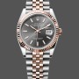 Super Clone Unisex's Rolex Datejust-126231, Two-Tone Stainless Steel & Rose Gold, Grey Rhodium Dial Grey Rhodium Dial