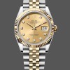 Super Clone Unisex's Rolex Datejust 36mm Unisex-126233-Champagne Diamond Dial-Fluted Bezel Champagne