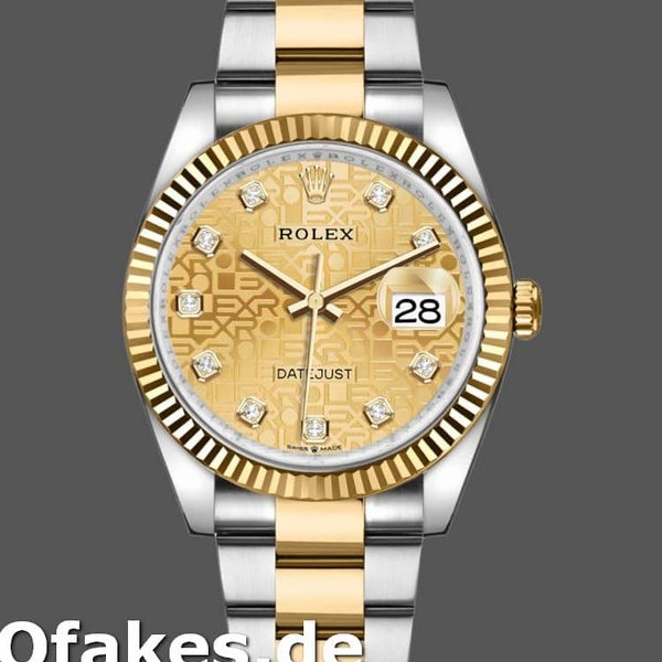 Super Clone Unisex's Rolex Datejust 36mm Unisex-126233-Champagne Jubilee Dial Champagne