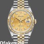 Super Clone Unisex's Rolex Datejust 36mm Unisex-126233-Champagne Jubilee Dial-Fluted Bezel Champagne