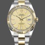 Super Clone Unisex's Rolex Datejust 36mm Unisex-126233-Champagne Motif Dial Champagne