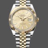 Super Clone Unisex's Rolex Datejust 36mm Unisex-126233-Champagne Motif Dial-Fluted Bezel Champagne