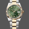 Super Clone Unisex's Rolex Datejust 36mm Unisex-126233-Olive Green Dial-Yellow Gold & Oystersteel Green