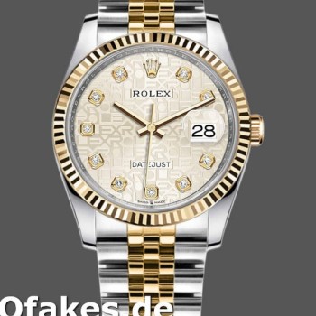 Super Clone Unisex's Rolex Datejust 36mm Unisex-126233-Silver Jubilee Dial-Fluted Bezel Silver