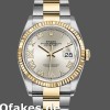 Super Clone Unisex's Rolex Datejust 36mm Unisex-126233-Silver Roman Numeral Dial Silver
