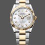 Super Clone Unisex's Rolex Datejust 36mm Unisex-126233-White MOP Diamond Dial White