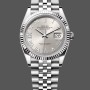 Super Clone Unisex's Rolex Datejust 36mm Women's-126234 0029-Silver Diamond Roman Dial Silver