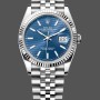 Super Clone Unisex's Rolex Datejust 36mm Unisex-126234-Fluted Bezel-Blue Fluted Motif Dial Blue