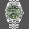 Super Clone Unisex's Rolex Datejust 36mm Unisex-126234-Olive Green Palm Motif Dial Green