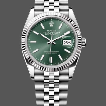 Super Clone Unisex's Rolex Datejust 36mm Unisex-126234-Stainless Steel-Mint Green Dial Mint Green