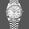 Super Clone Unisex's Rolex Datejust 36mm Unisex-126234-White Mother of Pearl-Diamonds Dial MOP