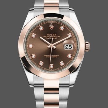 Super Clone Men's Rolex Datejust 126301-41mm, Chocolate Brown