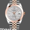 Super Clone Men's Rolex Datejust 41mm Men's-126301-Rose Gold-Silver Fluted Motif Dial Silver