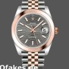 Super Clone Men's Rolex Datejust 41mm Men's-126301-Rose Gold-Slate Grey Fluted Motif Dial Grey