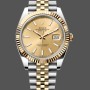 Super Clone Unisex's Rolex Day Date 36-m128396TBR 0022, MOP Dial, Diamond Bezel, Platinum, MOP