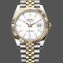 Super Clone Unisex's Rolex Day Date 36-m128396TBR 0022, MOP Dial, Diamond Bezel, Platinum, MOP