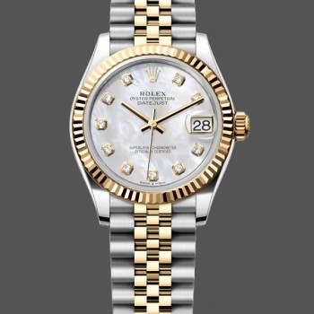 Super Clone Men's Rolex Datejust 41-126333, Golden Fluted Motif, Champagne Dial Champagne Dial