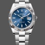 Super Clone Men's Rolex Datejust 41mm Men's-126334 0001-Fluted Bezel-Blue Dial Blue
