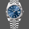 Super Clone Men's Rolex Datejust 41MM Stainless Steel with Silver Dial Blue