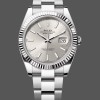 Super Clone Men's Rolex Datejust 41mm Men's-126334 0003-Fluted Bezel-Silver Dial Silver