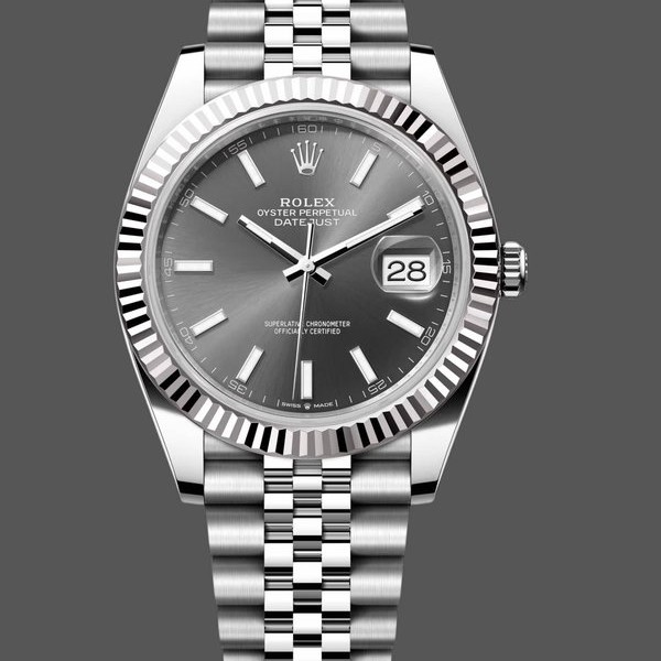 Super Clone Men's Rolex Datejust-126334 0014, 41mm, Dark Rhodium Grey Dial
