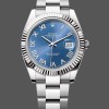 Super Clone Men's Rolex Datejust 41mm Men's-126334 0025-Fluted Bezel-Blue Roman Numeral Dial Blue