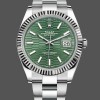 Super Clone Men's Rolex Datejust 41mm Men's-126334 0029-Fluted Bezel-Green Motif Dial Green