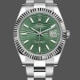 Super Clone Men's Rolex Datejust 41mm Men's-126334 0029-Fluted Bezel-Green Motif Dial Green