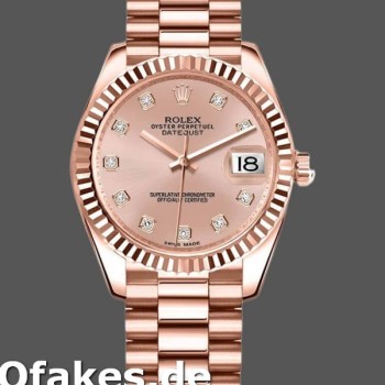 Super Clone Women's Rolex Datejust 31mm Women's-178275-Pink Diamond Dial-Rose Gold Pink