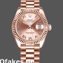 Super Clone Women's Rolex Datejust 31mm Women's-178275-Pink Roman Dial-Rose Gold Pink