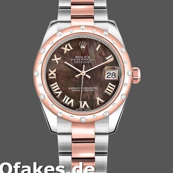Super Clone Women's Rolex Datejust 31mm Women's-178341-Black Mother‑of‑Pearl Dial MOP