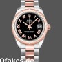 Super Clone Women's Rolex Datejust 31mm Women's-178341-Black Roman Numerals Dial Black
